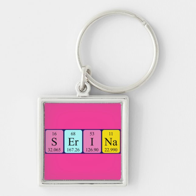 Serina periodic table name keyring (Front)