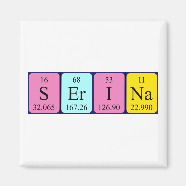 Serina periodic table name magnet (Front)