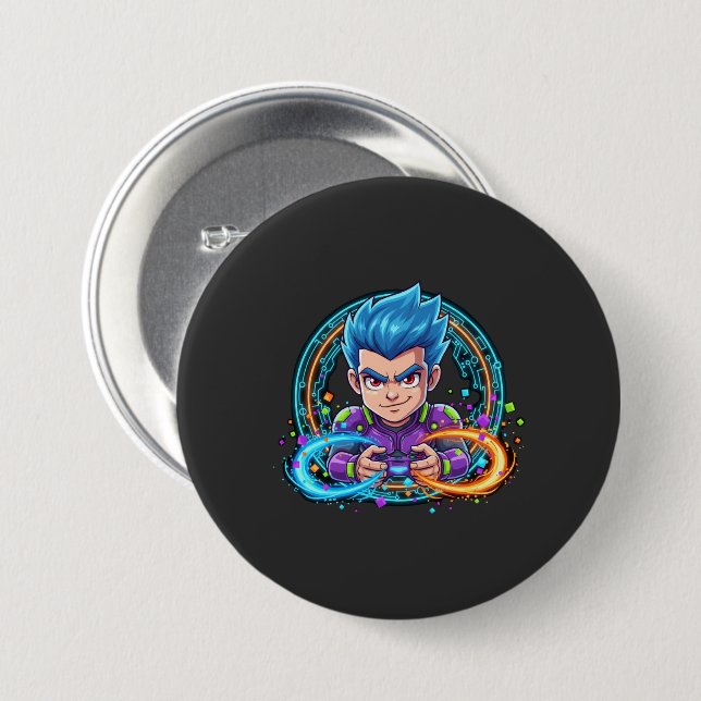 Serious About Funny Gaming  Button (Front & Back)