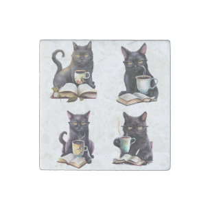 Serious Cats and Coffee Stone Magnet