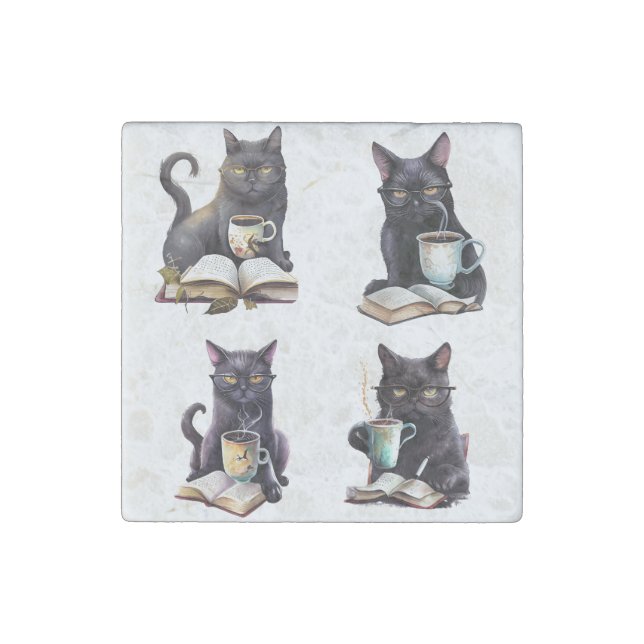 Serious Cats and Coffee Stone Magnet (Front)