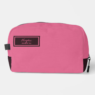 Serious Classic Minimal Simple Pink Dopp Kit