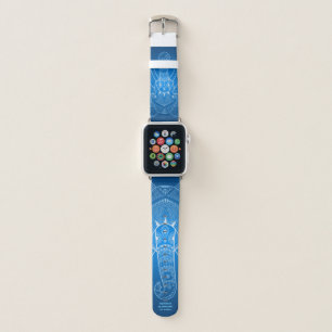 Serious Elephant Two -  Blue Apple Watch Band