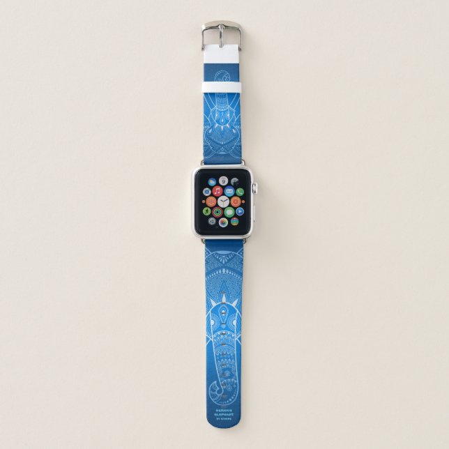 Serious Elephant Two -  Blue Apple Watch Band (Front)