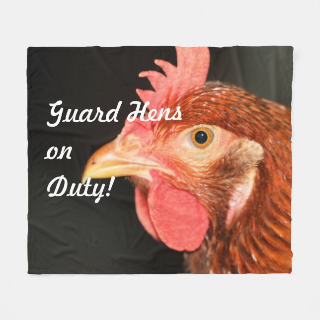 Serious hen fleece blanket (Front (Horizontal))