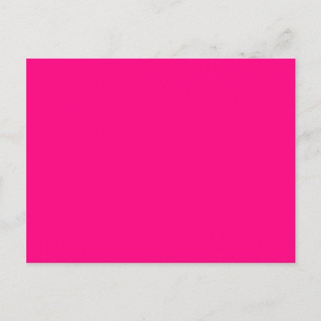 Serious Hot Pink Color Bright Trend Template Blank Postcard (Front)