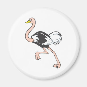 Serious Ostrich Bird Magnet