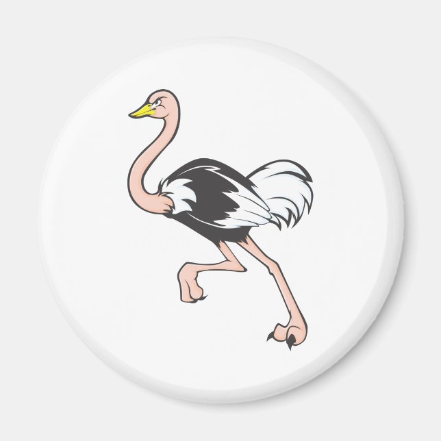 Serious Ostrich Bird Magnet (Front)