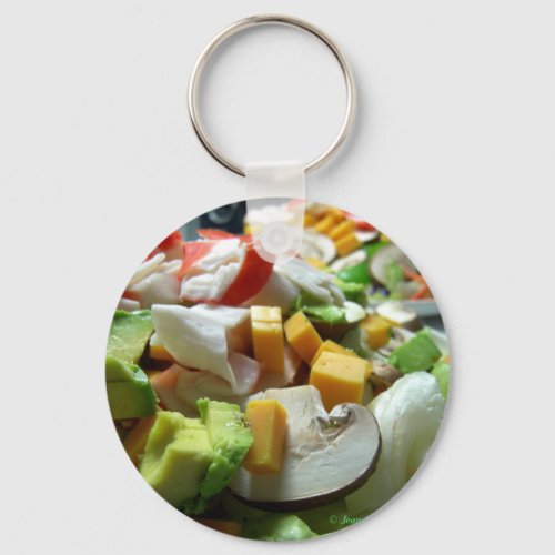 Serious salad keychain