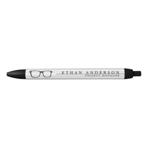 Serious Spectacles  Funny Custom Name Black Ink Pen