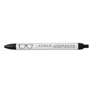 Serious Spectacles Funny Custom Name Pen