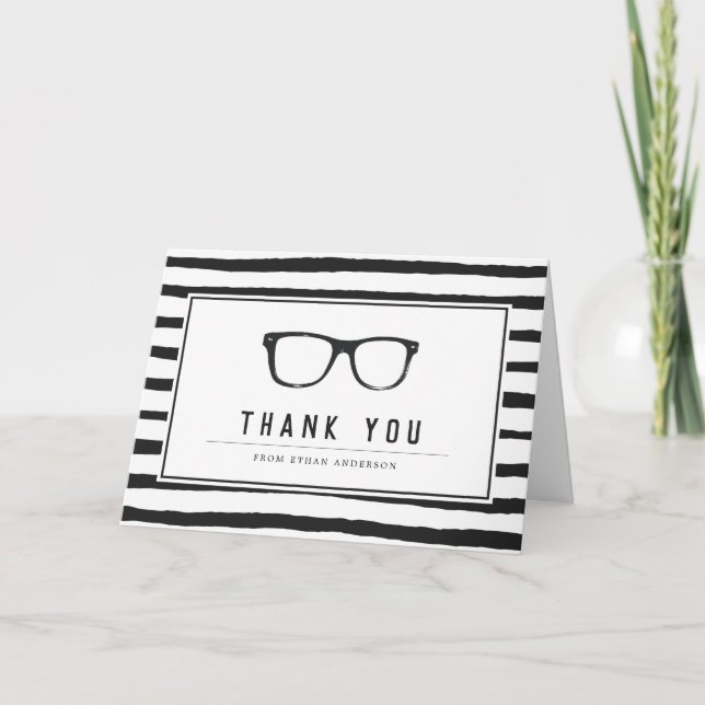 Serious Spectacles | Funny Customized Letterpress Thank You Card (Front)