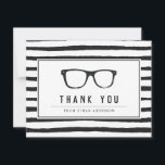 Serious Spectacles | Funny Customized Thank You Card<br><div class="desc">A funny and lighthearted yet professional set of thank you cards featuring a pair of retro spectacle glasses followed by your name in a classic style font beside it.  A fun way to give your thanks while putting a smile on someone's face.</div>