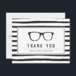 Serious Spectacles | Funny Customized Thank You Card<br><div class="desc">A funny and lighthearted yet professional set of thank you cards featuring a pair of retro spectacle glasses followed by your name in a classic style font beside it.  A fun way to give your thanks while putting a smile on someone's face.</div>
