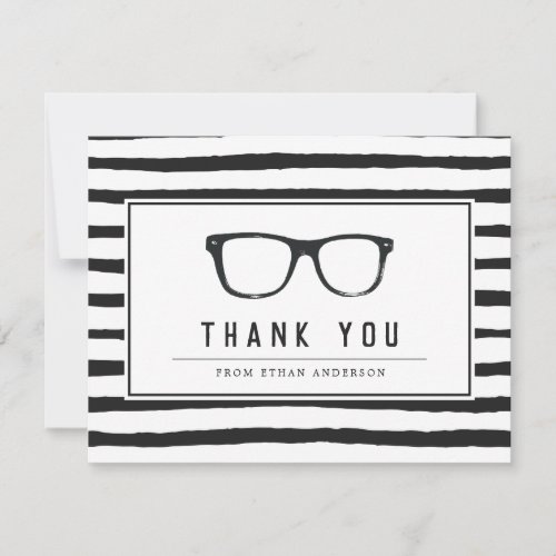 Serious Spectacles  Funny Customized Thank You Card