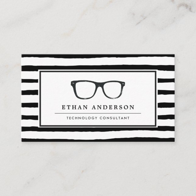 Serious Spectacles | Funny Tech Theme Business Card (Front)