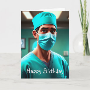 Serious Surgeon Birthday Card