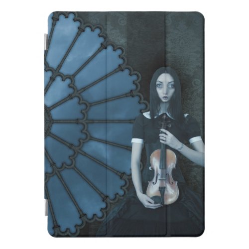 Serious Surreal Art of Gothic Victorian Violinist  iPad Pro Cover