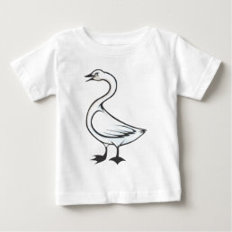Serious Tundra Swan Bird Baby T-Shirt