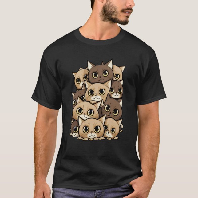 Seriously Cute Pile Of Cats And Kittens  3 T-Shirt (Front)