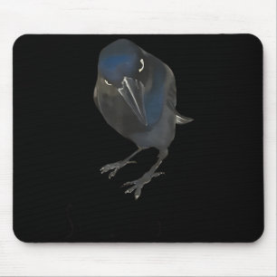 Seriously Funny Crow Sarcastic Quote Mouse Pad