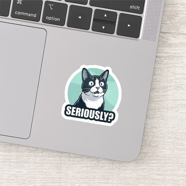 Seriously? Funny Dog Sticker | Sarcastic Reaction  (Detail)
