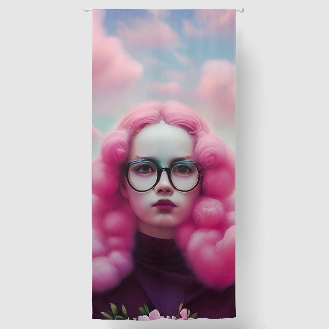 Seriously Pink Hair Blackout Curtains (Front)