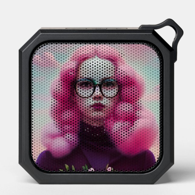 Seriously Pink Hair Bluetooth Speaker (Front)
