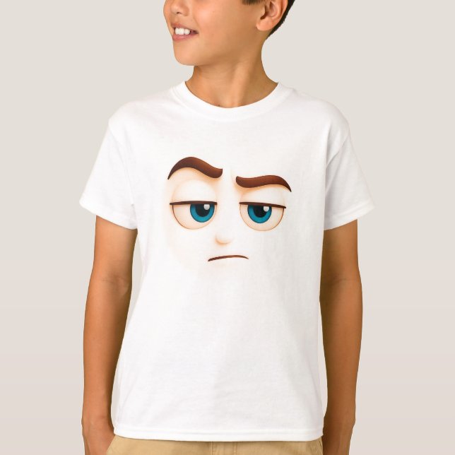 Seriously? unimpressed blue eyed big mood T-Shirt (Front)