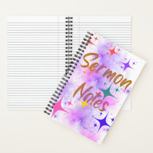 Sermon Notes A5 colorful spiralbound notebook