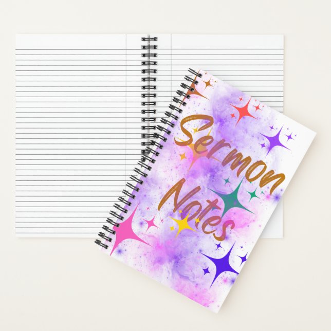 Sermon Notes A5 colorful spiralbound notebook (Inside)