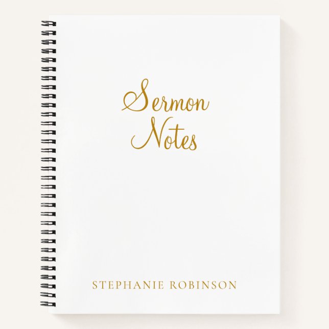 Sermon Notes Christian Bible Study Journal (Front)