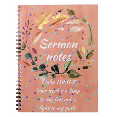 Sermon notes notebook