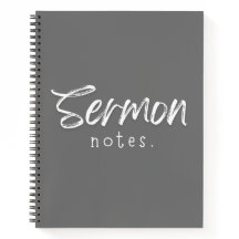 Sermon Notes Spiral Notebook