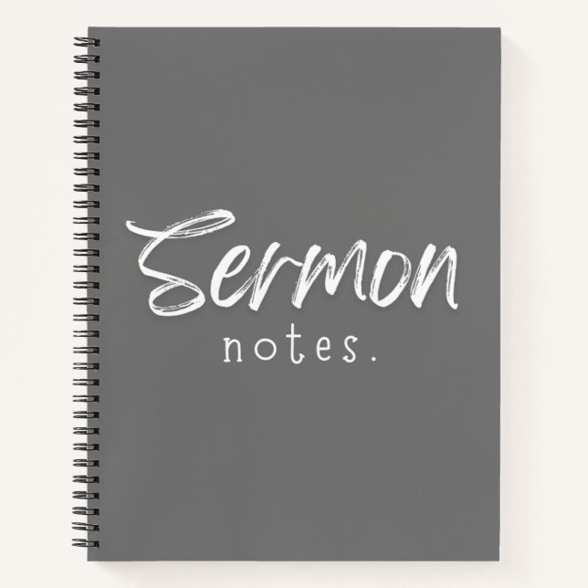 Sermon Notes Spiral Notebook (Front)