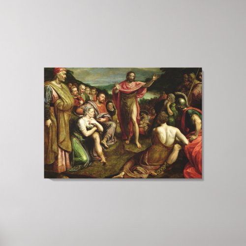 Sermon of St John the Baptist Canvas Print