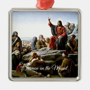 Sermon on the Mount by Carl Bloch Metal Ornament