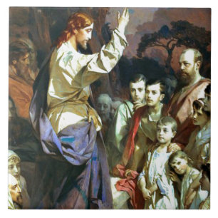Sermon on the Mount, fine art, Ceramic Tile