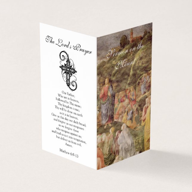 Sermon on the Mount - Prayer Card (Outside)