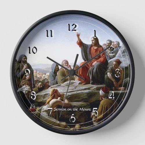 Sermon on the Mount religious painting Clock