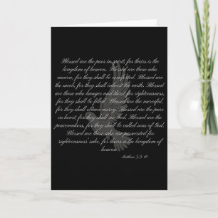 Sermon On The Mount The Beatitudes Matthew 5_3-10 Card