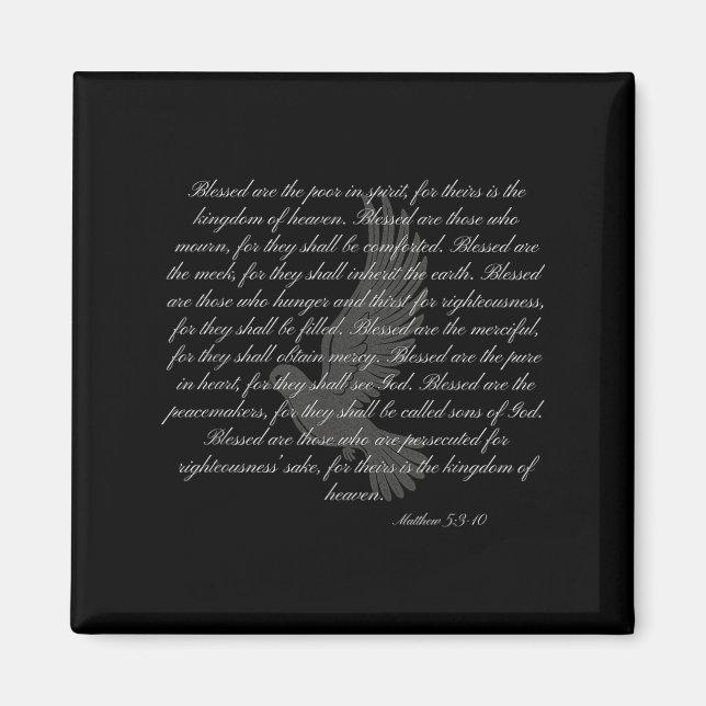 Sermon On The Mount The Beatitudes Matthew 5_3-10  Magnet (Front)