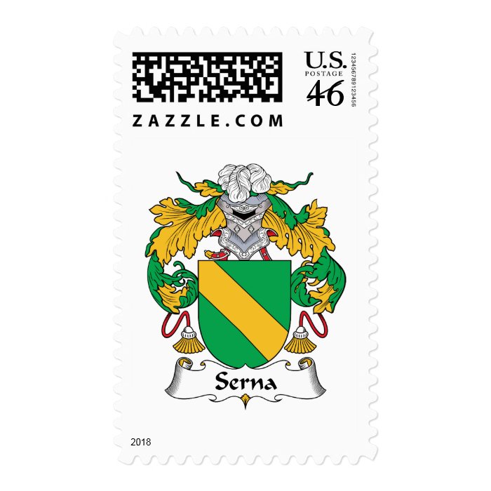 Serna Family Crest Postage Stamp