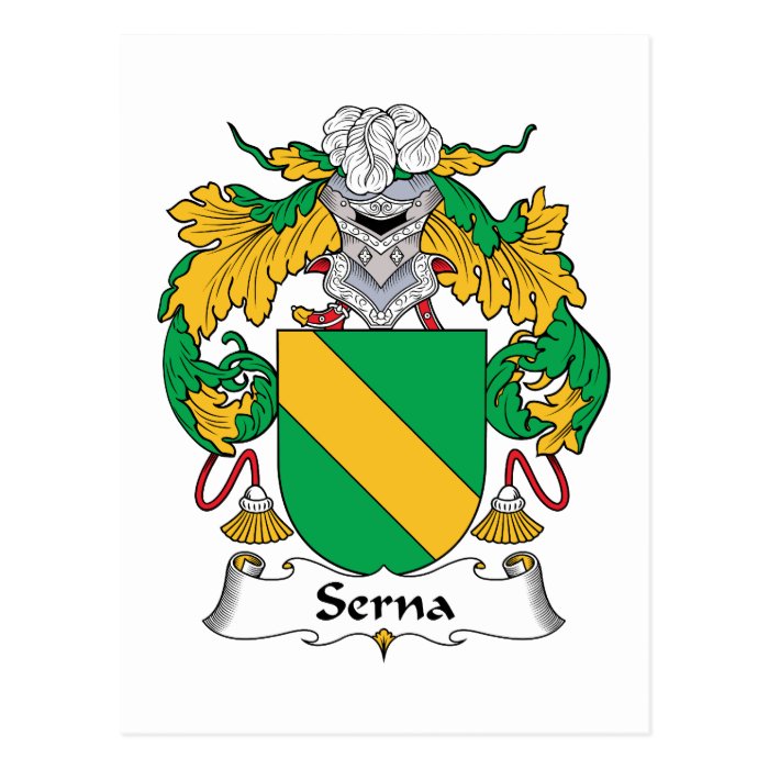 Serna Family Crest Postcard