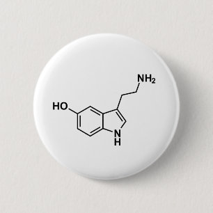 serotonin chemical formula science symbol elements button