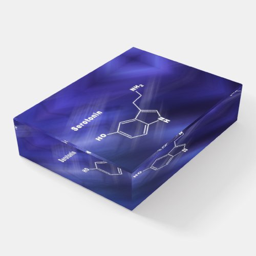 Serotonin Hormone Structural chemical formula Paperweight