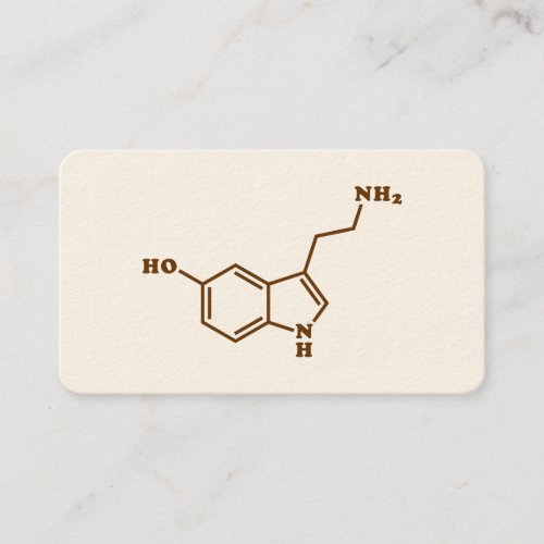 Serotonin Molecular Chemical Formula Business Card