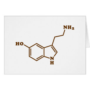 Serotonin Molecular Chemical Formula Greeting Card