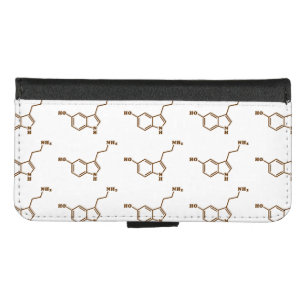 Serotonin Molecular Chemical Formula iPhone 8/7 Wallet Case