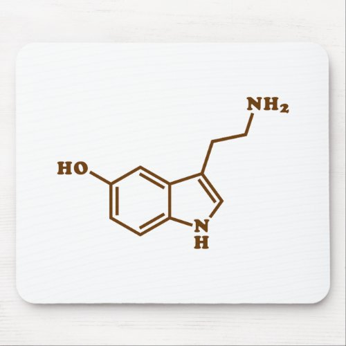 Serotonin Molecular Chemical Formula Mouse Pad